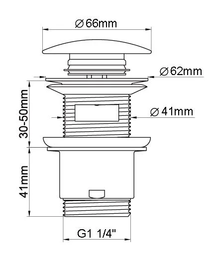 Push-Open Waste for Basin