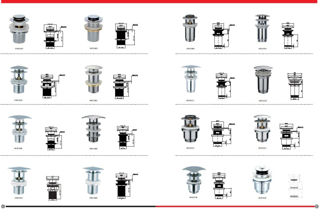 Bath and Basin Spare Parts Brass Plug for Pop up Drainer Waste (ALPJ0026)